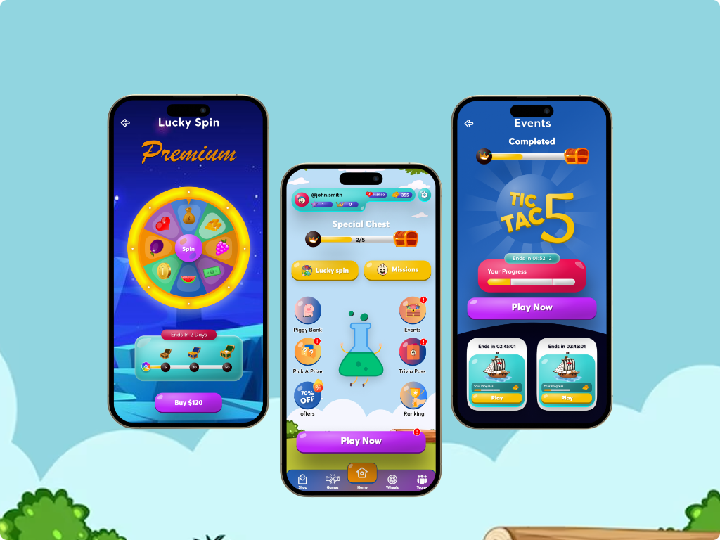 Lucky Spin & Tic Tac 5 Gaming App